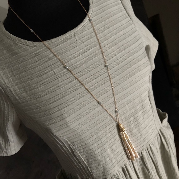 NWT // Freshwater Pearl Tassel Pendant Necklace - Picture 4 of 4